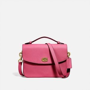 EUC Coach Cassie in colorblock cherry